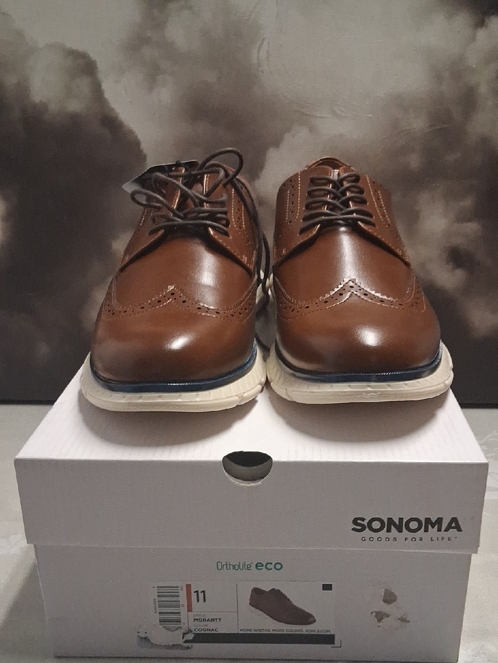 Sonoma Men's Brown Wingtip Derby Oxfords Sae 11